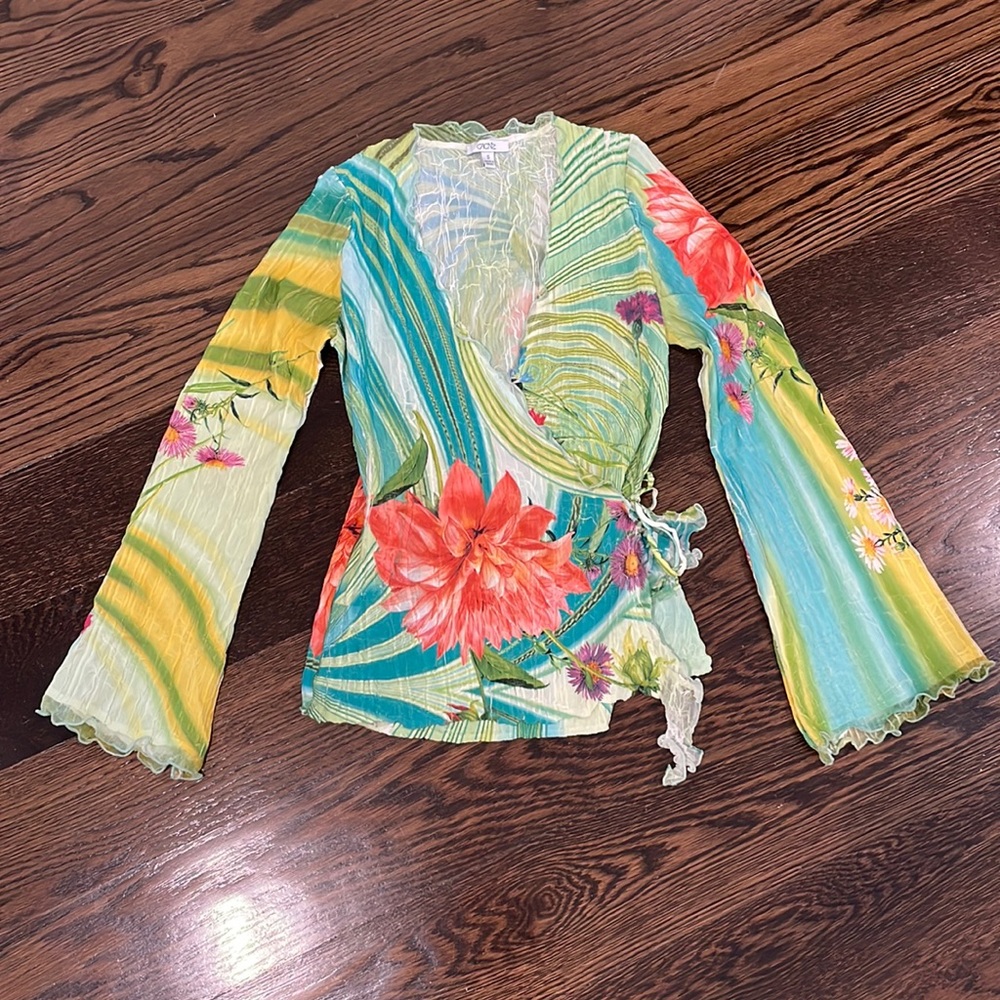 Cache flower print top